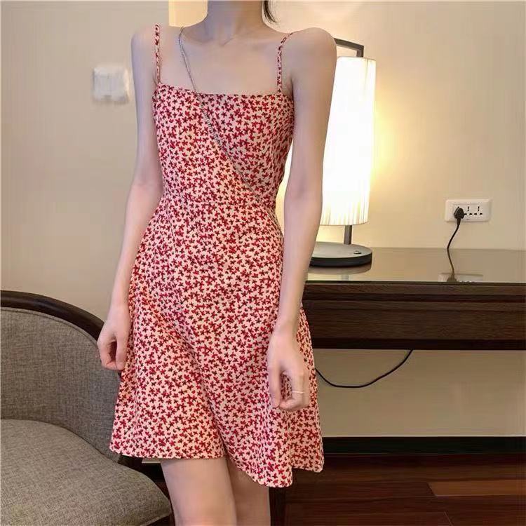 Đầm 2 dây kẻ sọc sexy dễ thương thời trang quần áo phụ nữ