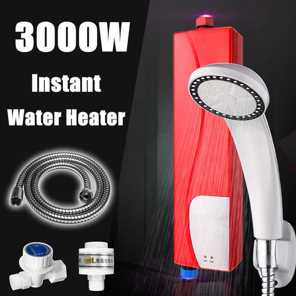 Bộ máy nóng lạnh nhà tắm IPP 3000w treo tường kèm Vòi sen - HanruiOffical