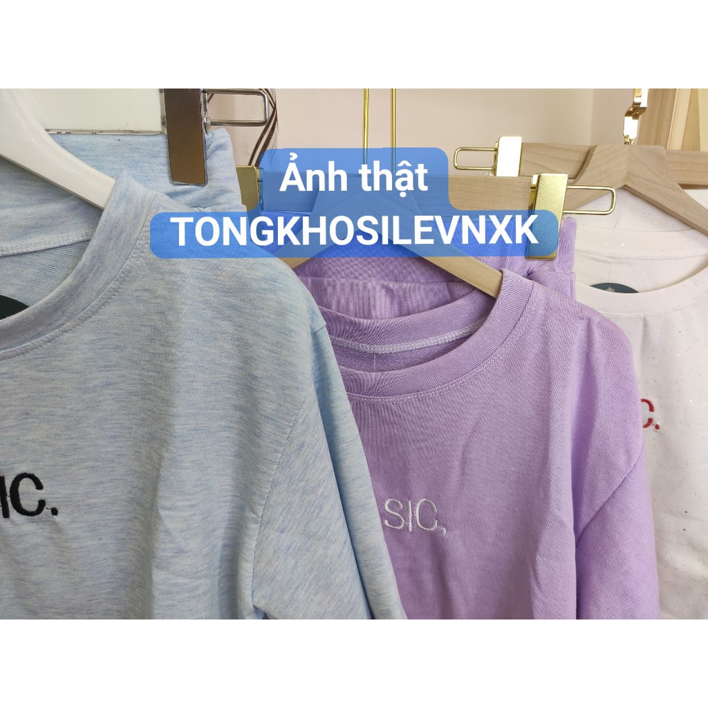 SET ÁO THÊU BASIC CHÂN VÁY CHỮ A HÀNG CAO CẤP CÓ LÓT TRONG FORM RỘNG