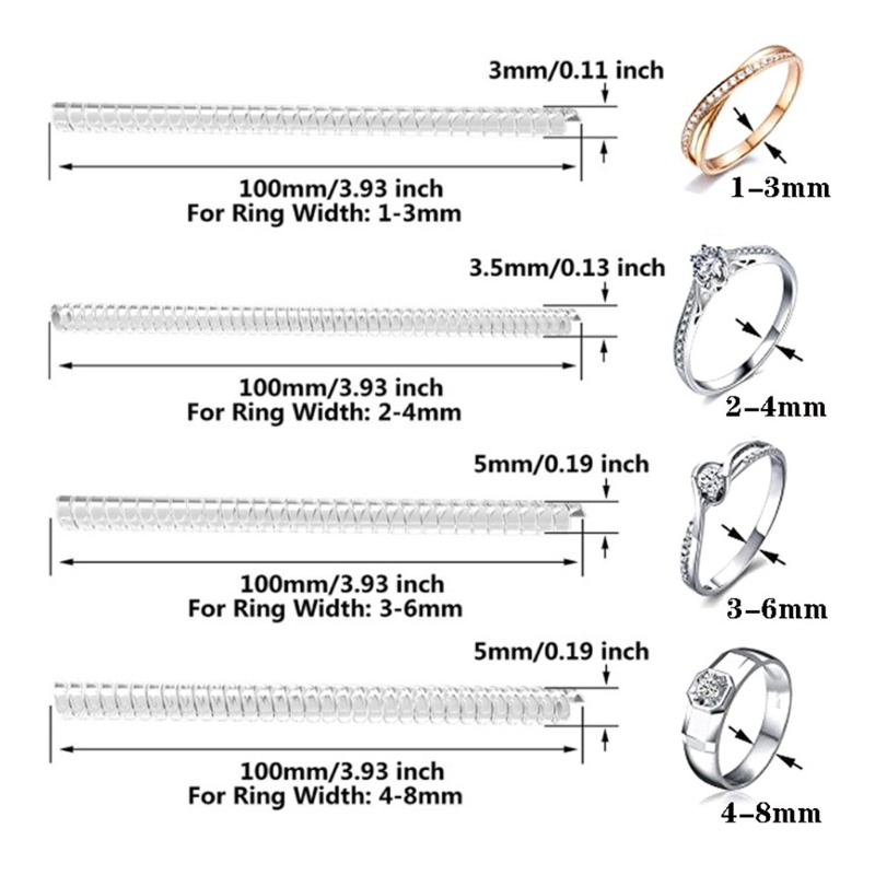 San * Dụng Cụ Làm Săn Chắc Vòng Nhẫn Bằng Silicone Trong Suốt Dạng Xoắn Ốc