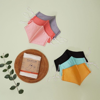 Combo Khẩu Trang Lụa Và Khăn Mặt Tơ Tằm 3 Lớp