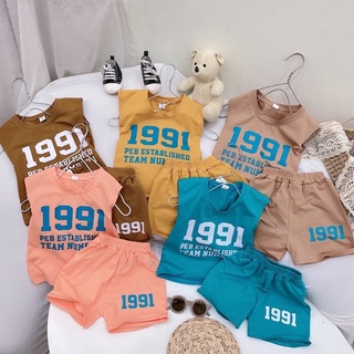 Set bộ cotton ba lỗ 1991 cho bé trai