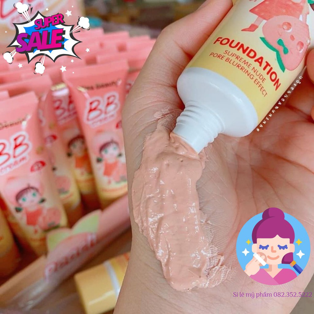 [ XẢ LỖ] 🍑🍑 Kem nền BB 2in1 Kiss beauty ĐÀO ( có tính năng kem che khuyết điểm )👰👰 | BigBuy360 - bigbuy360.vn