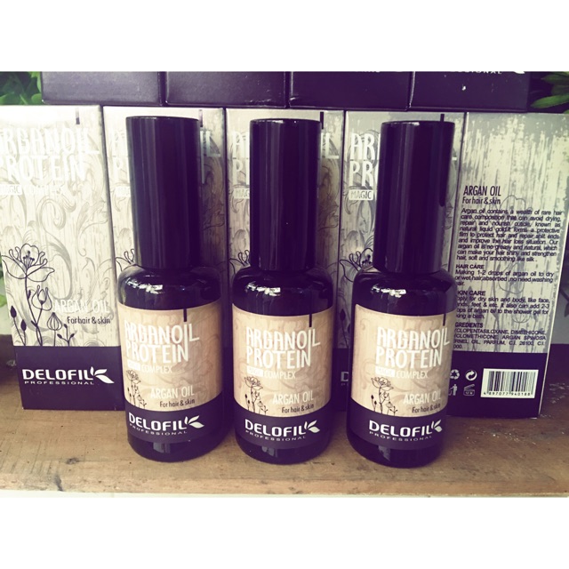 Tinh dầu Delofil Argan Oil phục hồi tóc hư tổn bóng mượt 50ml