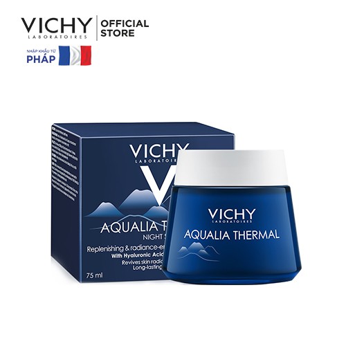 [Mã FMCGMALL giảm 8% đơn 250K] Mặt nạ ngủ dưỡng ẩm giúp làm sáng da Vichy Aqualia Thermal Night Spa 75ml