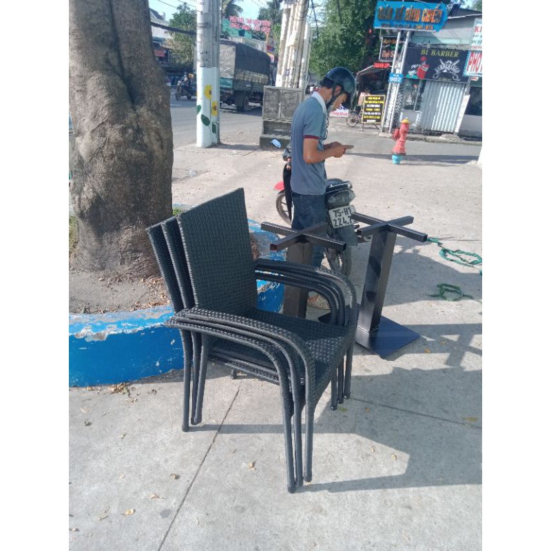 Ghế nhựa giả mây baso