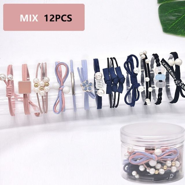 Set 12 dây buộc tóc như hình