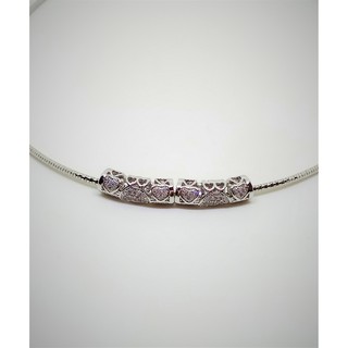 Vòng kiềng mạ bạc mặt charm trái tim