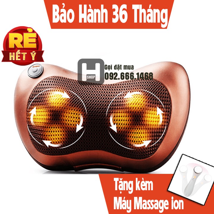 Gối Matxa Hồng Ngoại Loại Mới 8 Bi Đa Năng ( BH: 1 Đổi 1)