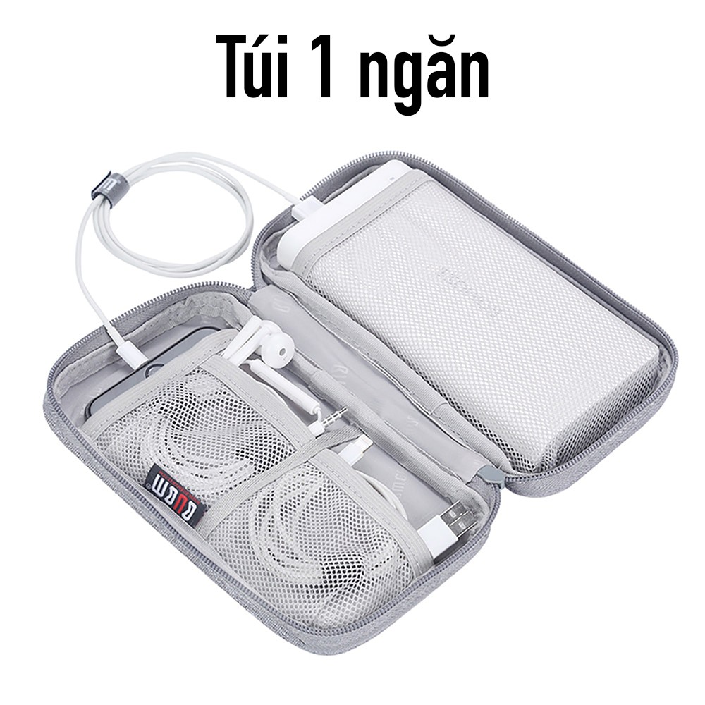 Túi đựng phụ kiện điện thoại, túi công nghệ BUBM 1 ngăn, 2 ngăn đựng cáp sạc tai nghe pin dự phòng có quai xách tiện lợi