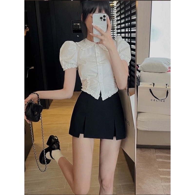 áo sơ mi croptop