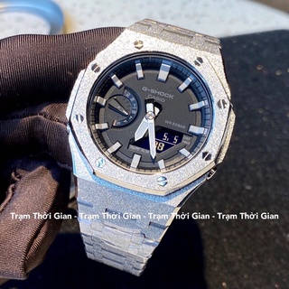 Đồng hồ nam casio g-shock ga-2100-1a độ thép ánh tuyết bạc