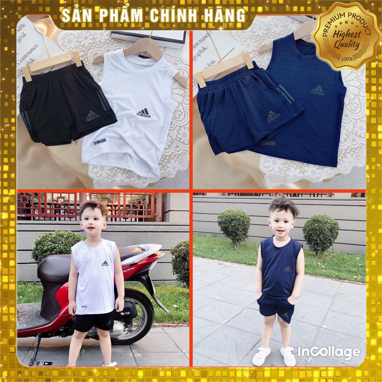 Bộ Thể Thao Adidas Đồ Bộ Bé Trai Chất Cotton Lưới Thông Hơi Mát  Logo Phát Quang BT008