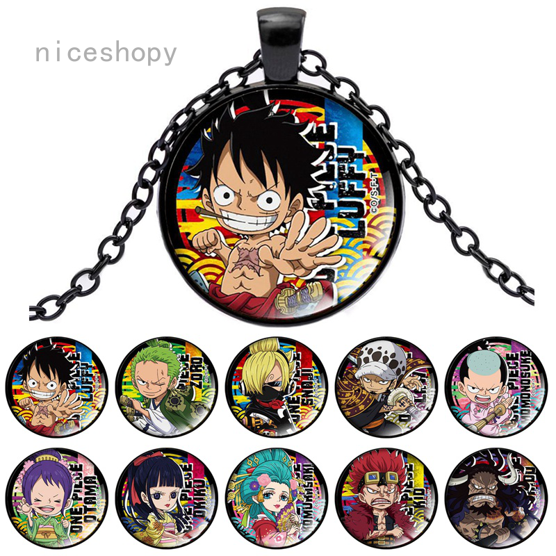 Dây Chuyền Mặt Thủy Tinh Hình Nhân Vật One Piece Thời Trang 2021