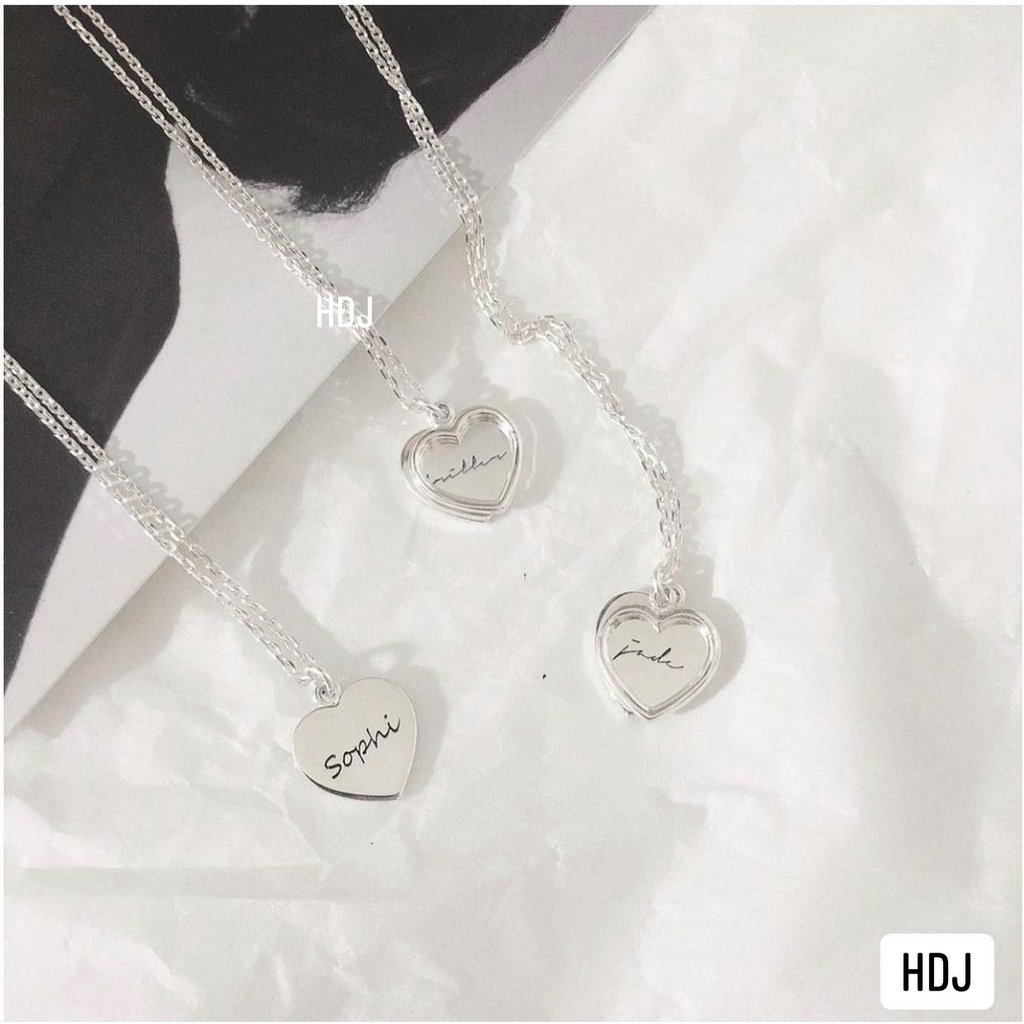 Dây chuyền nữ , khắc theo yêu cầu, bạc ta nguyên chất, mẫu nam nữ đeo được