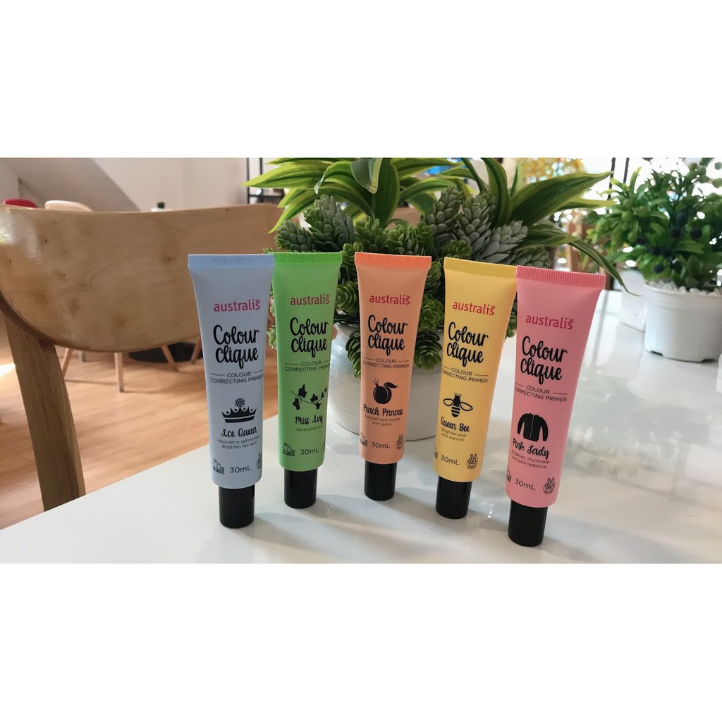 KEM LÓT HIỆU CHỈNH ĐỀU MÀU DA  🌴 [FreeShip] 🌴 5 màu với 5 công dụng khác nhau-Colour Clique CC Primer 30ml