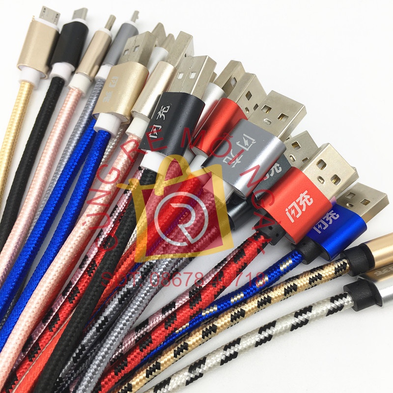 Dây cáp sạc điện thoại dài 3 mét dùng cho iPhone, Type C, Android