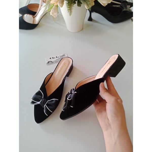 Dép sục nơ lụa đế 2cm siêu xinh bánh bèo cho bạn nữ ❤ Freeship ❤