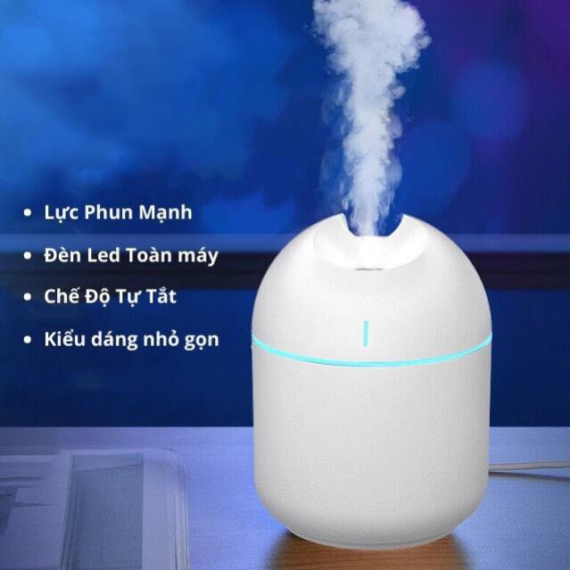 Máy phun sương tạo ẩm mini khuếch tán tinh dầu cho phòng ngủ, điều hòa 200ml cầm tay sạc USB giá rẻ 9801 LOVIDA