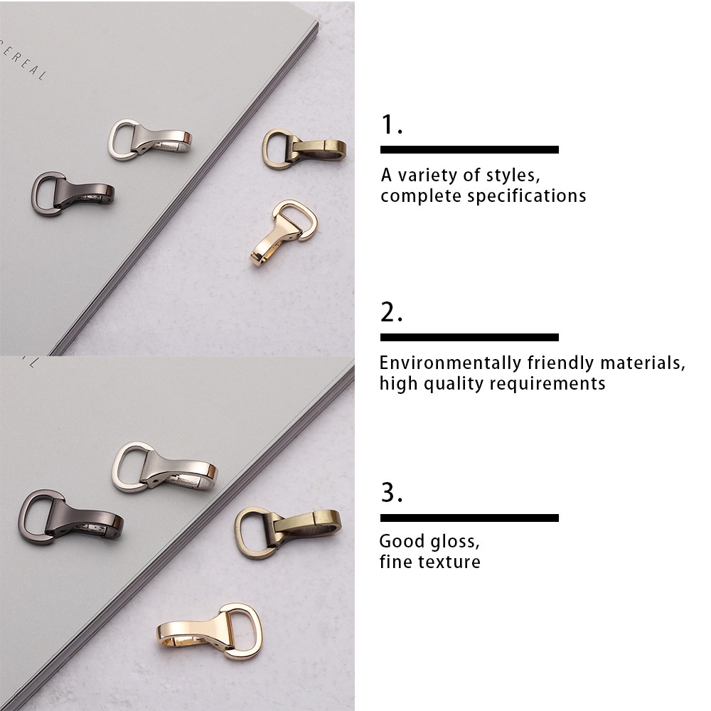 Móc Khóa Kẹp Túi Xách/Thắt Lưng Da Thủ Công Chất Lượng Cao 120cm 3 Màu Lựa Chọn