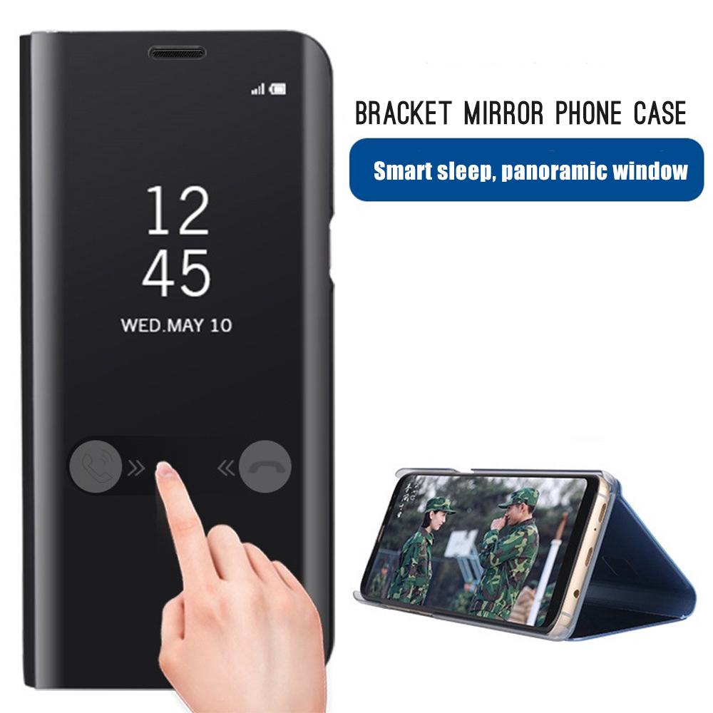 Ốp lưng dạng ví gập mặt kính thiết kế thời trang cho Xiaomi Redmi 6 6A Note 5 6 Pro Mi8