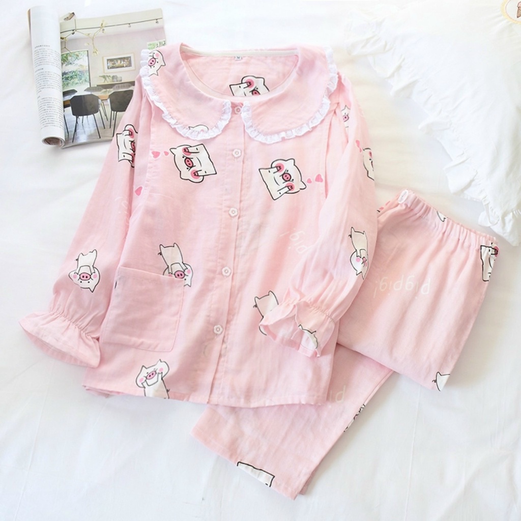 Bộ đồ bầu dài tay M372 chất cotton sữa freesize từ 45 đến 70kg