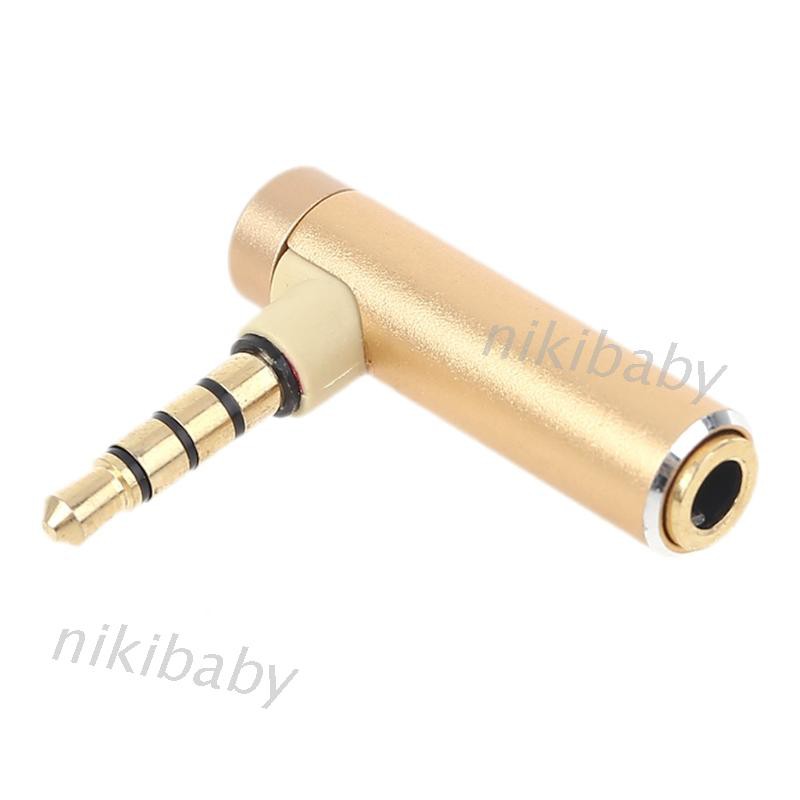 Giắc Chuyển Đổi 90 Độ Từ 4 Cực 3.5mm Male Sang Female Aux