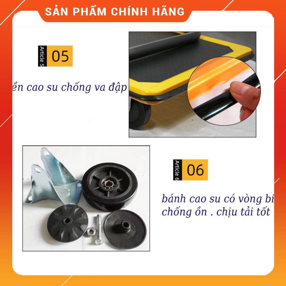 Xe Đẩy Hàng , Xe Kéo Hàng gấp gọn trọng Lớn 200kg -XDT04