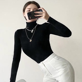 Áo len dài tay cổ lọ Hàn quốc mùa đông