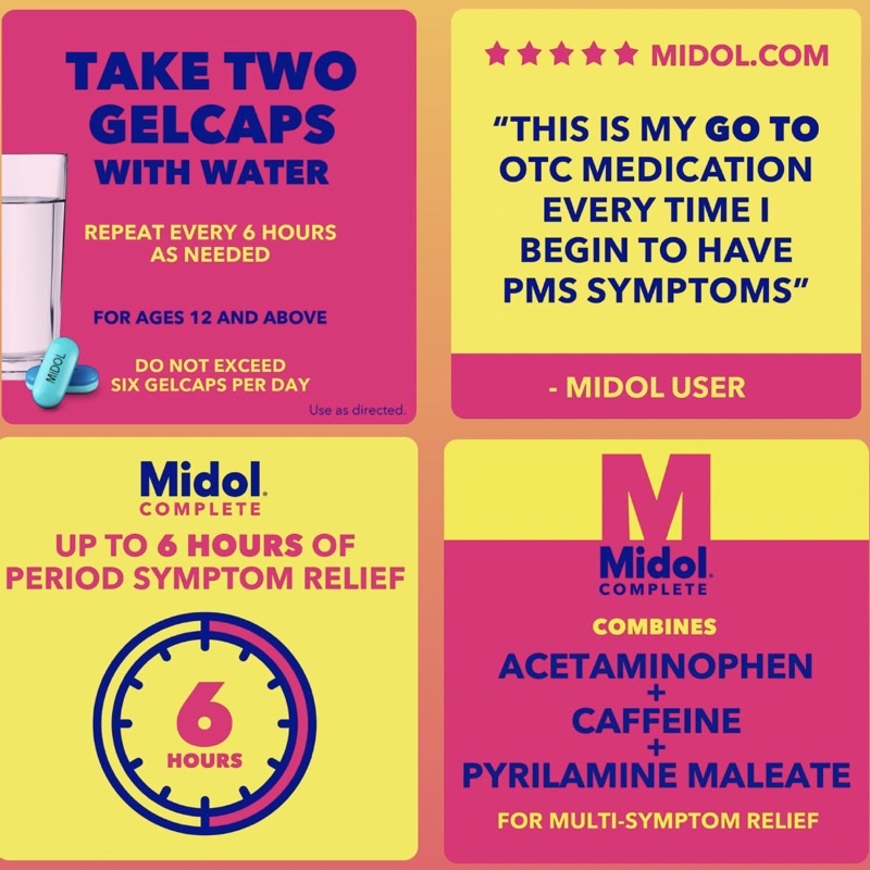 Midol Complete - Dành cho tới kì hàng tháng của phụ nữ