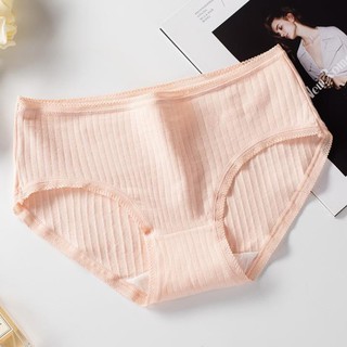 Quần lót nữ cotton kháng khuẩn chip nữ gân tăm viền ren xì lip xuất nhật Q038