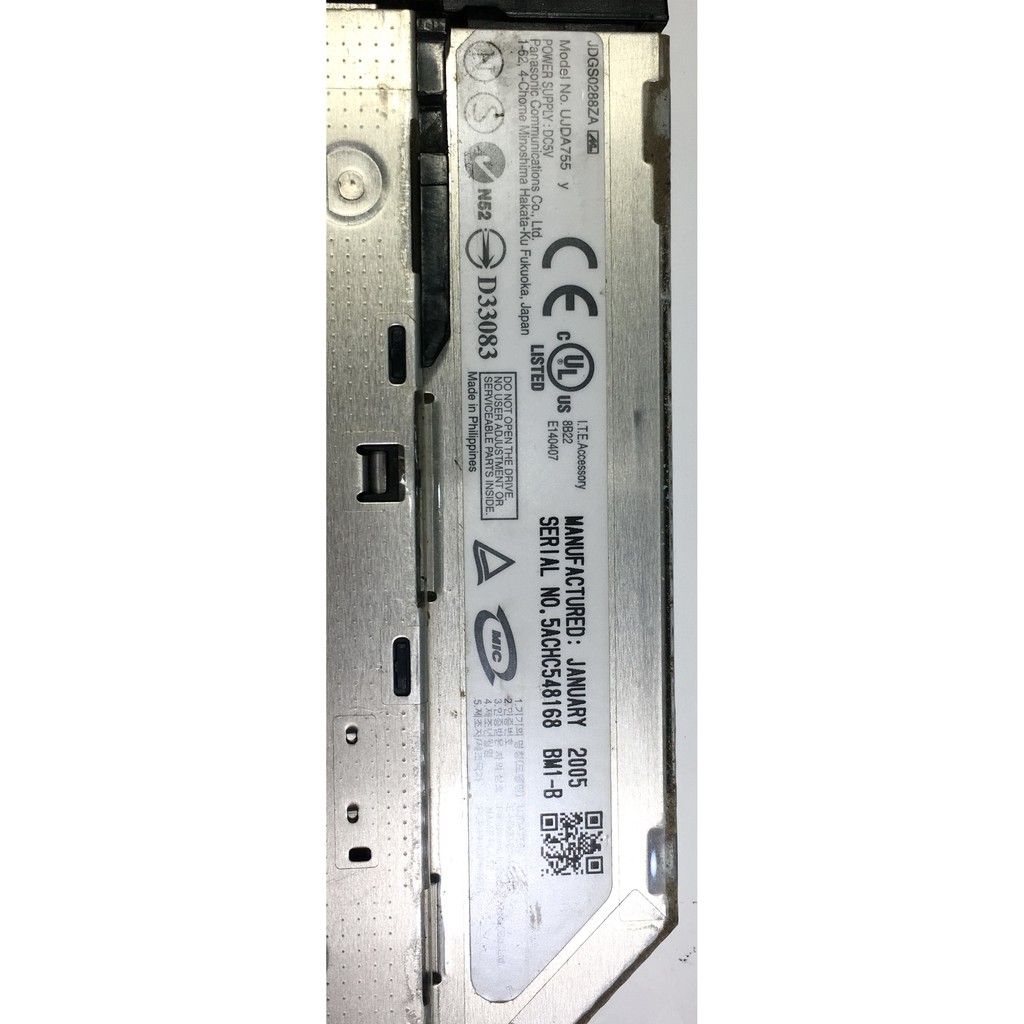 Ổ đĩa quang Laptop tháo máy DVD RW Panasonic UJDA755 chuẩn IDE 9,5mm