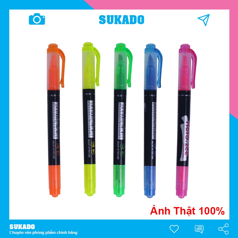 Bút highlight dạ quang nhiều màu thiên long HL-03 SUKADO BUTHL03
