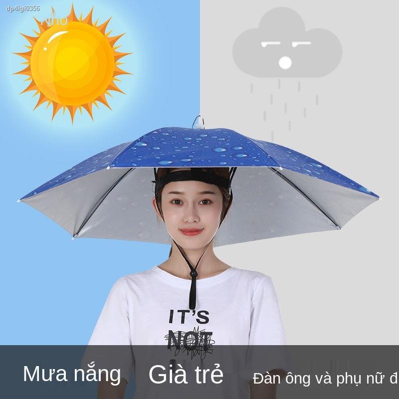 【2021】Ngoài trời đội nón mũ ô dù che nắng đánh cá nam và nữ bảo vệ chống tia cực tím