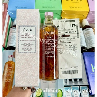 [Duty-Free] Nước cân bằng hoa hồng - Fresh Rose Deep Hydration Facial Toner 250ml