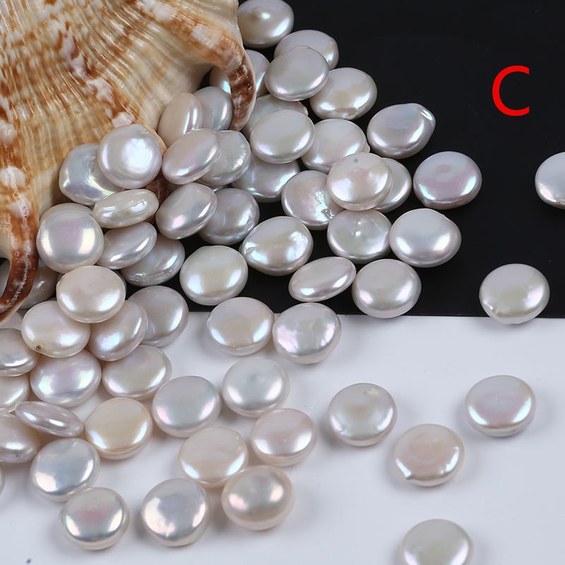 2 Hạt xỏ ngọc trai nhân tạo lỗ 11-12mm dùng làm trang sức thủ công