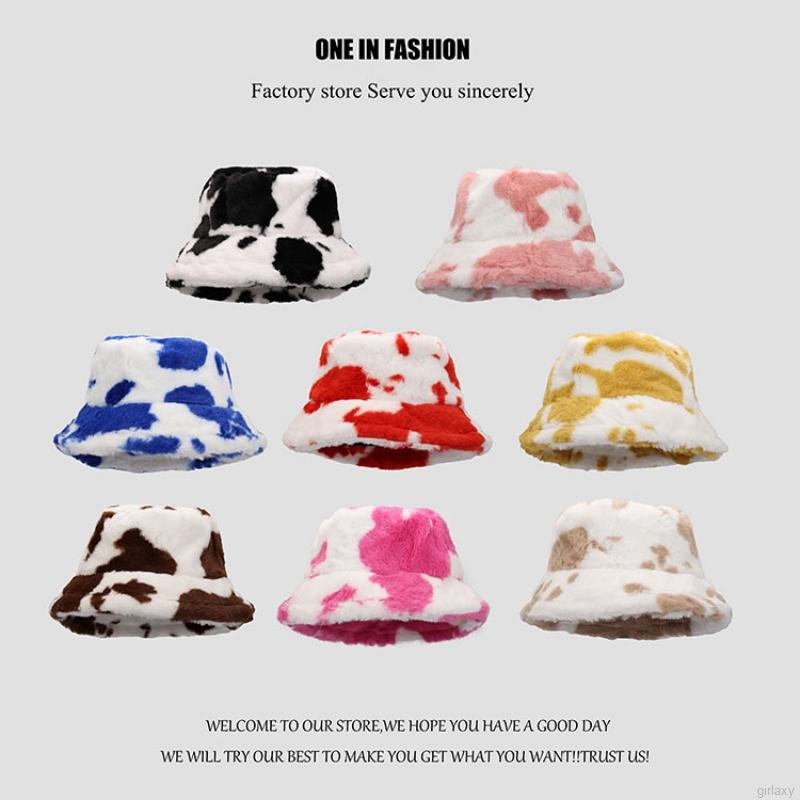 Nón tai bèo họa tiết da bò sữa thời trang Hàn Quốc