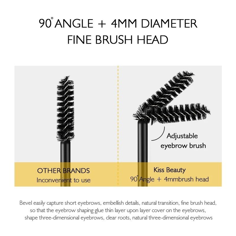 [Hàng mới về] Gel tạo kiểu lông mày 3 chiều KISS BEAUTY chống thấm nước lâu trôi