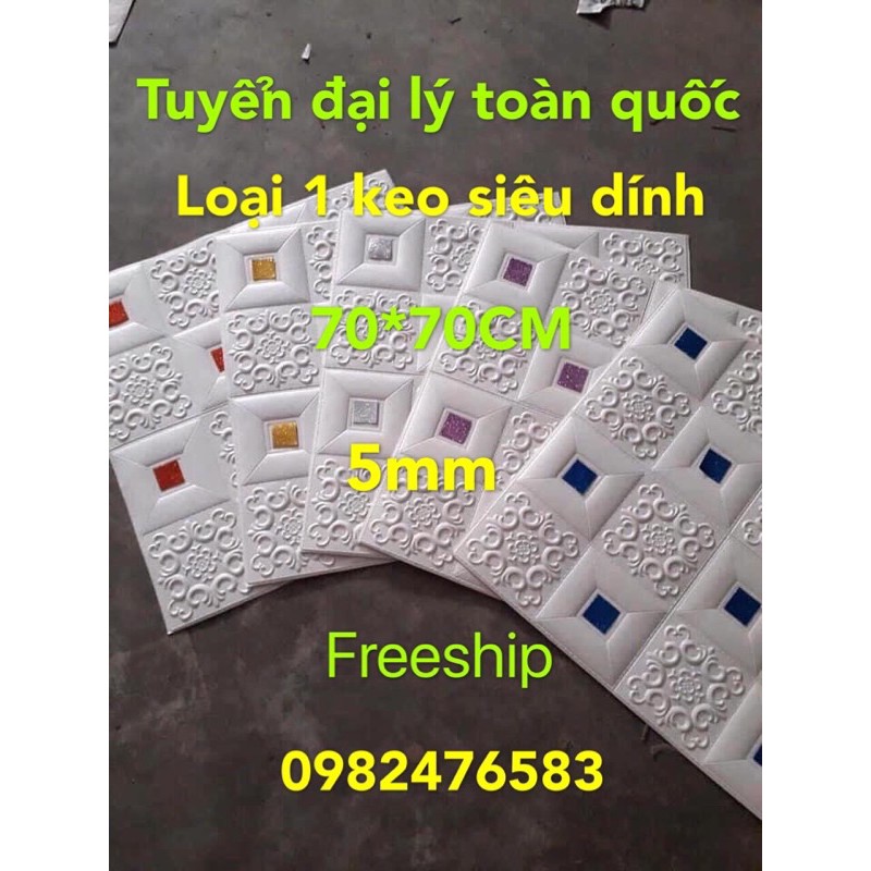 XỐP DÁN TƯỜNG HOA VĂN 70X70CM CHUẦN HÀNG 5MM GIÁ RẺ HÀ NỘI