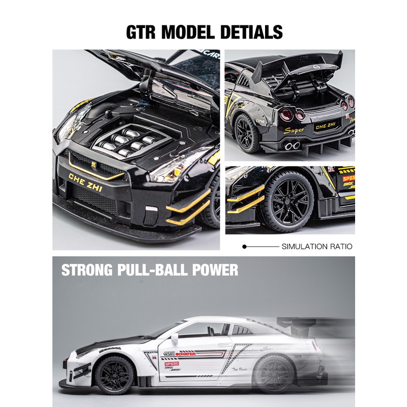 Mô Hình Xe Hơi Nissan GTR Bằng Hợp Kim Tỉ Lệ 1: 24
