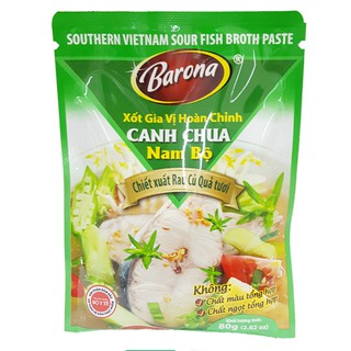 combo 5 gói Xốt gia vị hoàn chỉnh Barona canh chua Nam Bộ gói 80g
