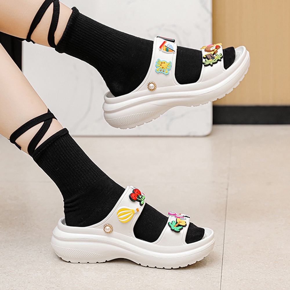 Dép sandal đế dày 6cm tăng chiều cao thời trang cho nữ dép sandal nữ dép gót sandal nữ 7799-2