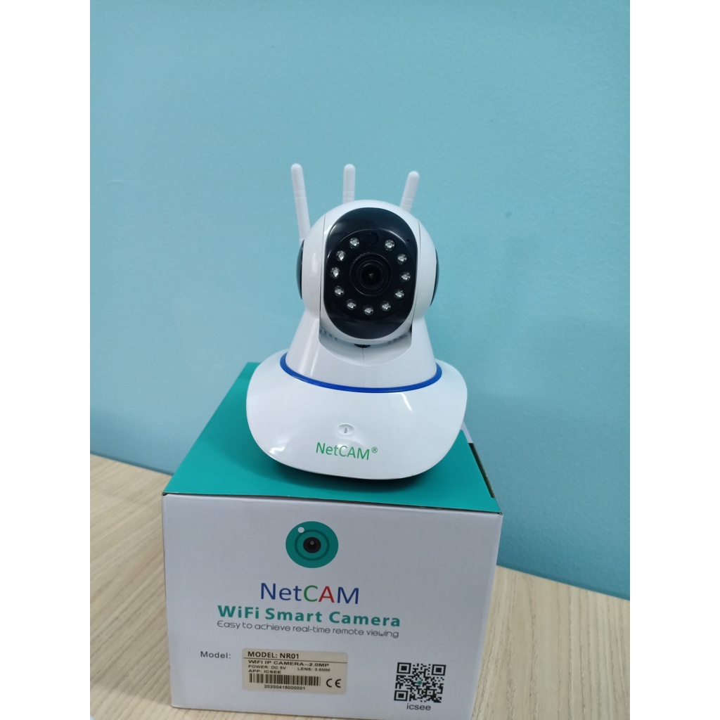 Camera IP wifi NetCAM NR01, Độ phân giải 4.0MP, Đàm thoại 2 chiều, Báo động qua điện thoại - Hãng Phân Phối Chính Thức