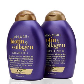 Cặp Dầu gội xả Biotin collagen Tím