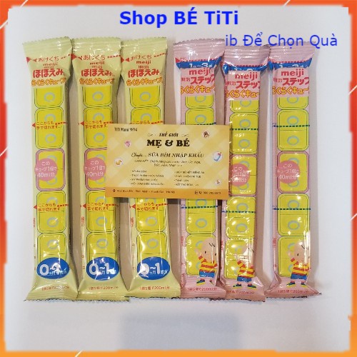 Sữa meiji thanh số 0-1, 1-3 NỘI ĐỊA NHẬT - THANH 27gr [ có tem phụ ]