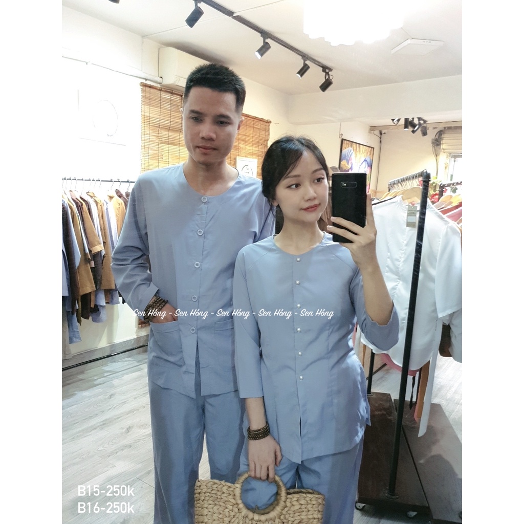 Đồ bà ba truyền thống nam nữ # set quần áo bà ba vải kate Nhật - đi lễ đi chơi dáng thoải mái