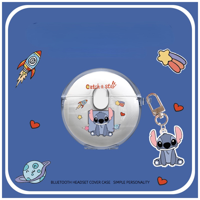 DISNEY Vỏ Bảo Vệ Hộp Sạc Tai Nghe LY311 Bằng Silicon Mềm Hình Chuột Minnie / Thỏ Màu Tím Trong Suốt