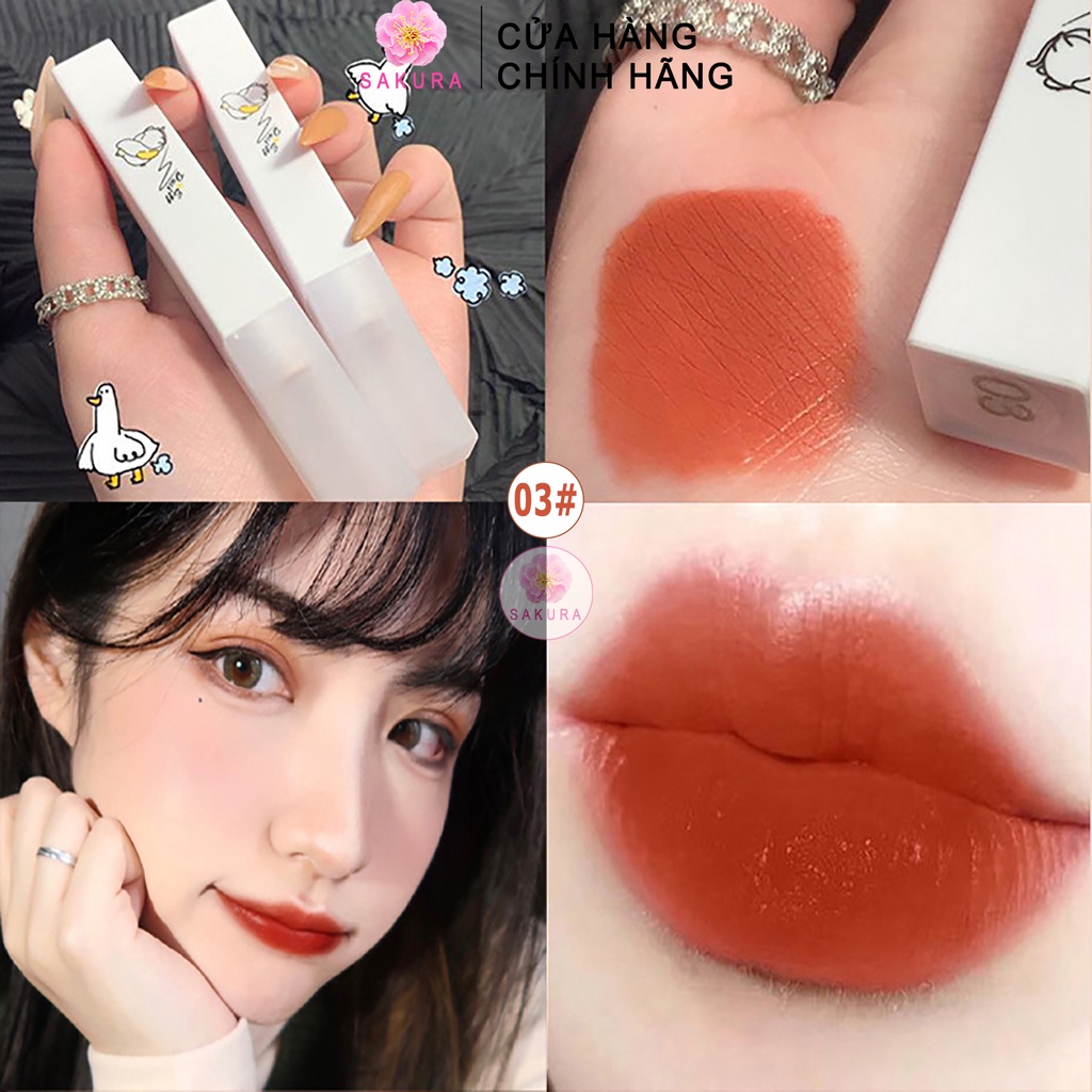 Son bóng tint kem lì môi Maffick dưỡng ẩm nhung mịn lâu trôi cao cấp nội địa trung SAKURA