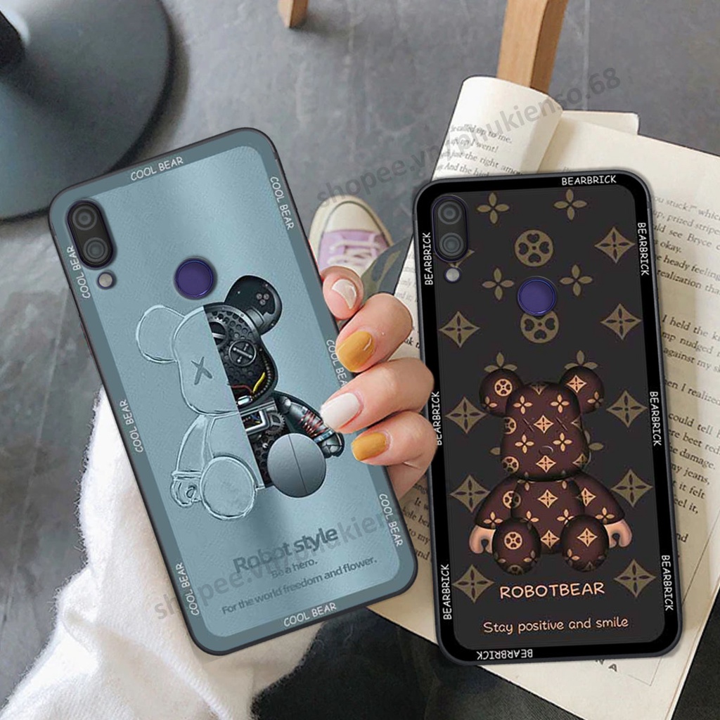 Ốp lưng điện thoại Xiaomi Redmi Note 7 in hình gấu bear, kaws, doremon thời trang, ốp lưng cao cấp chất lượng