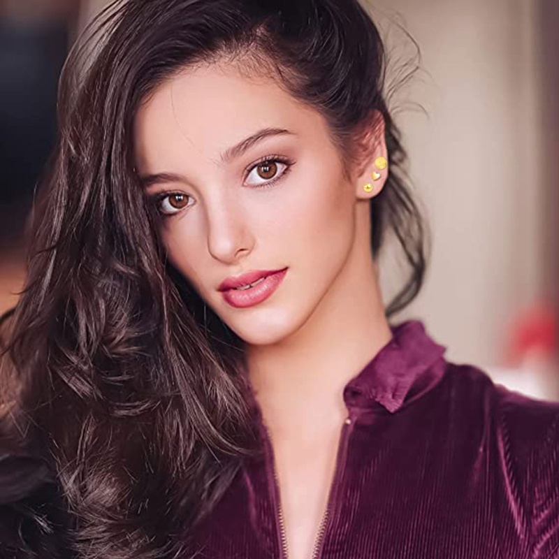 Set 18 Đôi Khuyên Tai Bằng Thép Không Gỉ Nhiều Kiểu Dáng Thời Trang Cho Nam Nữ